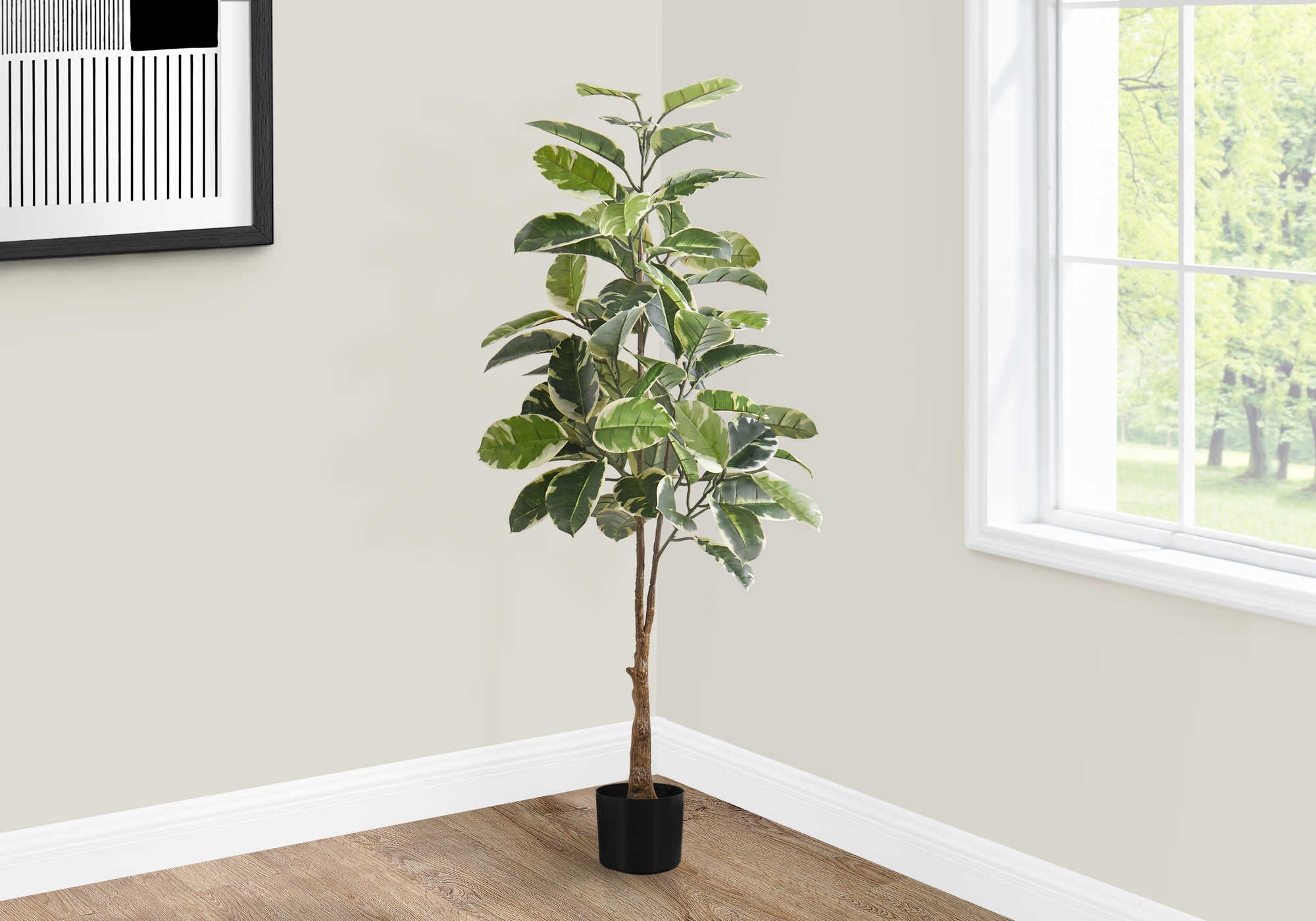 ARTIFICIAL PLANT - 52"H / INDOOR RUBBER TREE IN A 5" POT