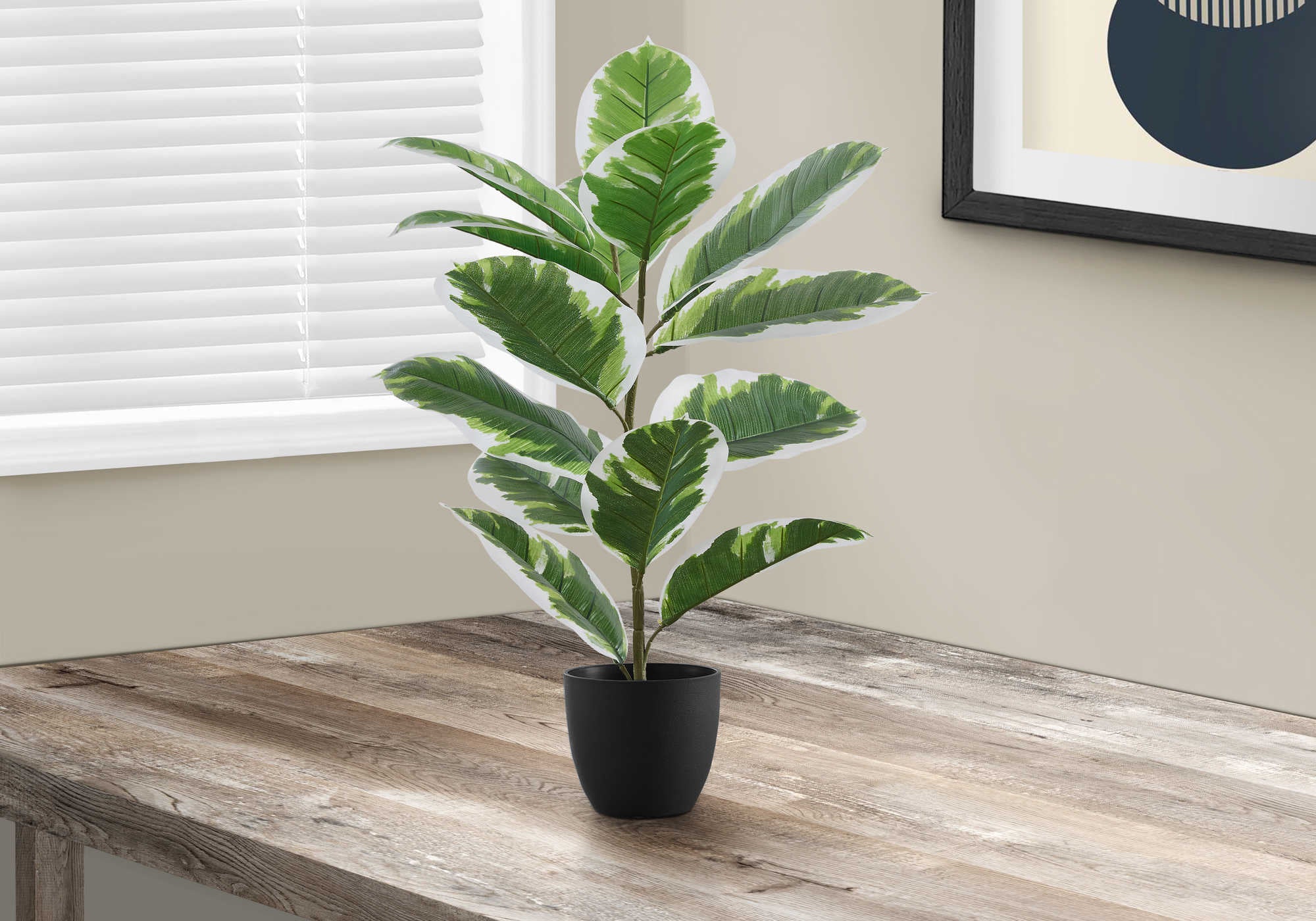ARTIFICIAL PLANT - 27"H / INDOOR RUBBER IN A 5" POT