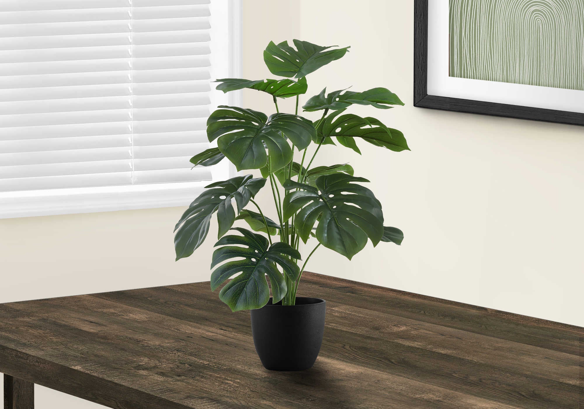 PLANTE ARTIFICIELLE - 24"H / MONSTERA D'INTÉRIEUR DANS UN POT DE 5"