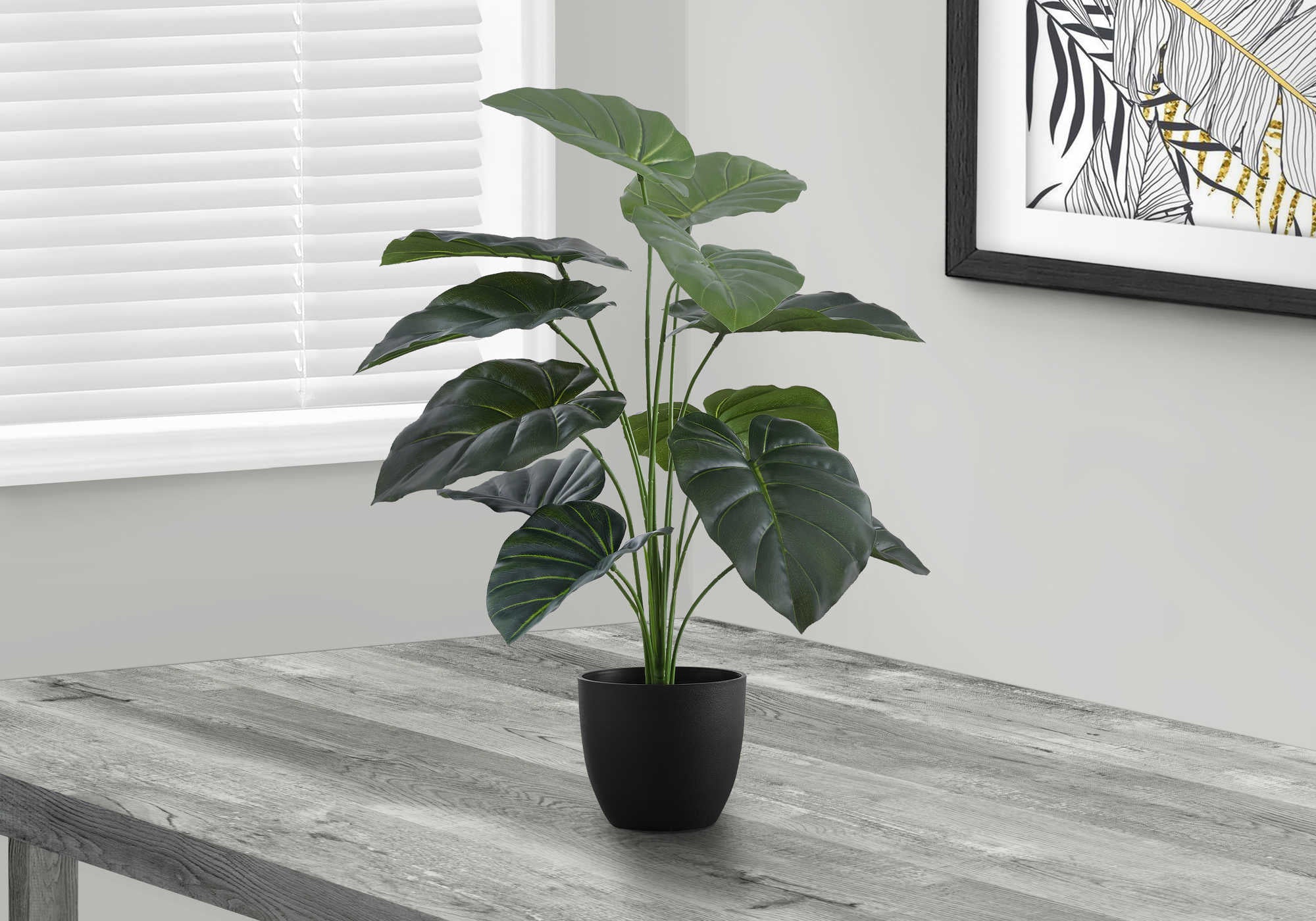 PLANTE ARTIFICIELLE - 24"H / ALOCASIA D'INTÉRIEUR EN POT DE 5"