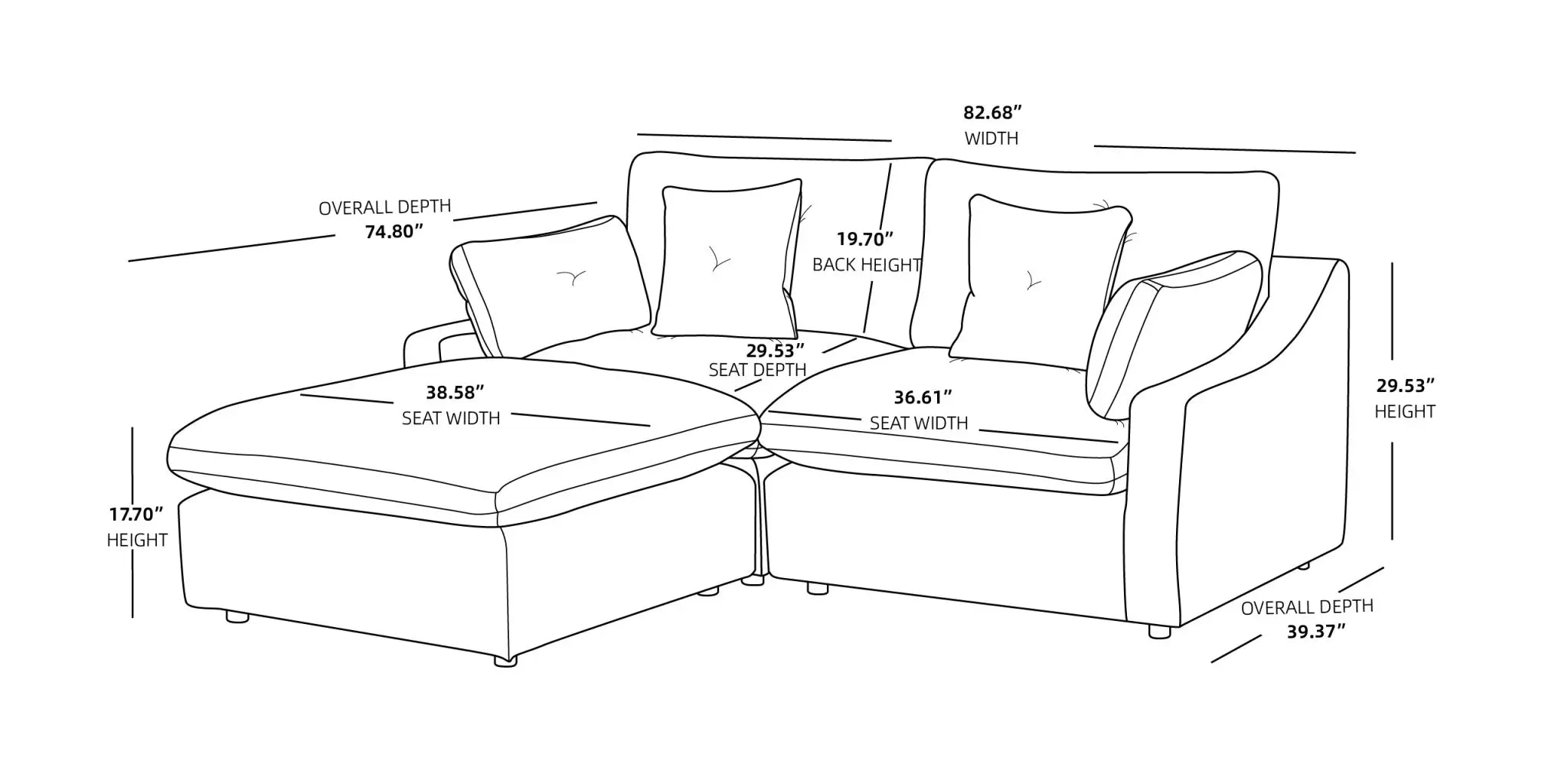Sky Cloud Sectional Sofa