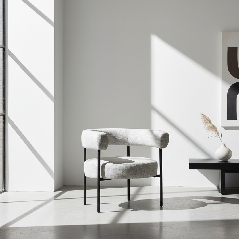 Mallory Chair GY-AC-76007 Kansas 13 Ash Color Brushed Black Leg