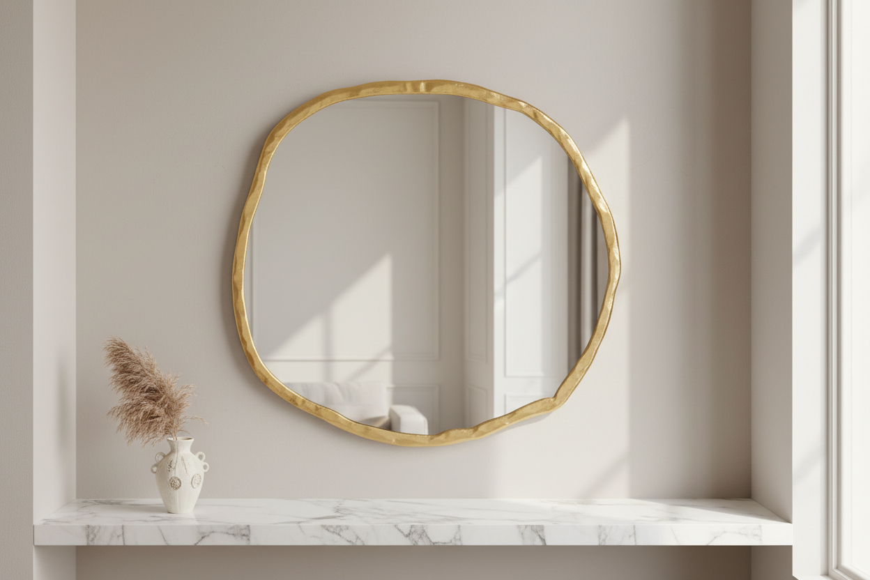 Organic Shape Mirror Gold XC-38151