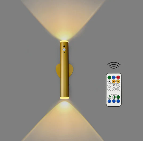 Wireless LED Rechargeable Wall Lamp with Remote Control - Modern Reading Light for Living Room