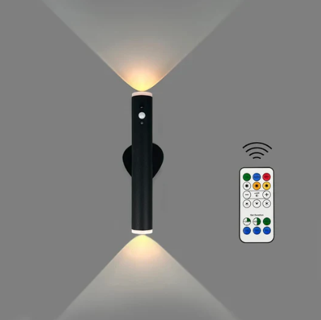 Wireless LED Rechargeable Wall Lamp with Remote Control - Modern Reading Light for Living Room