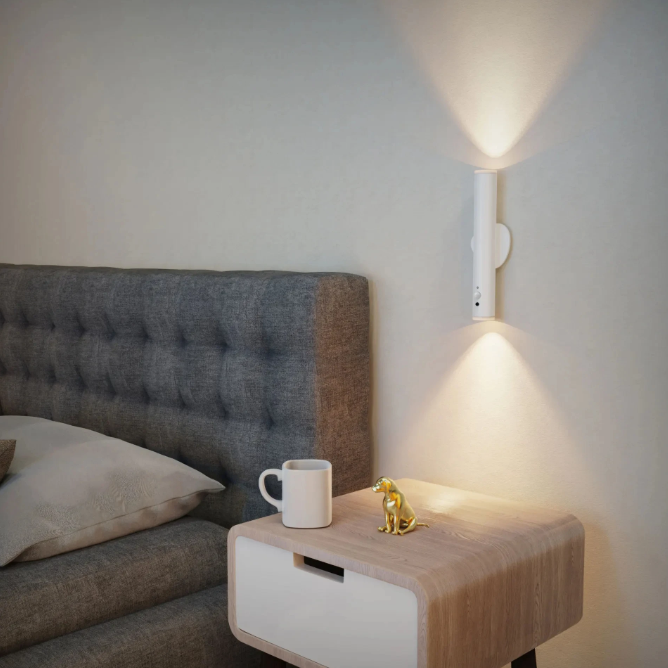 Wireless LED Rechargeable Wall Lamp with Remote Control - Modern Reading Light for Living Room