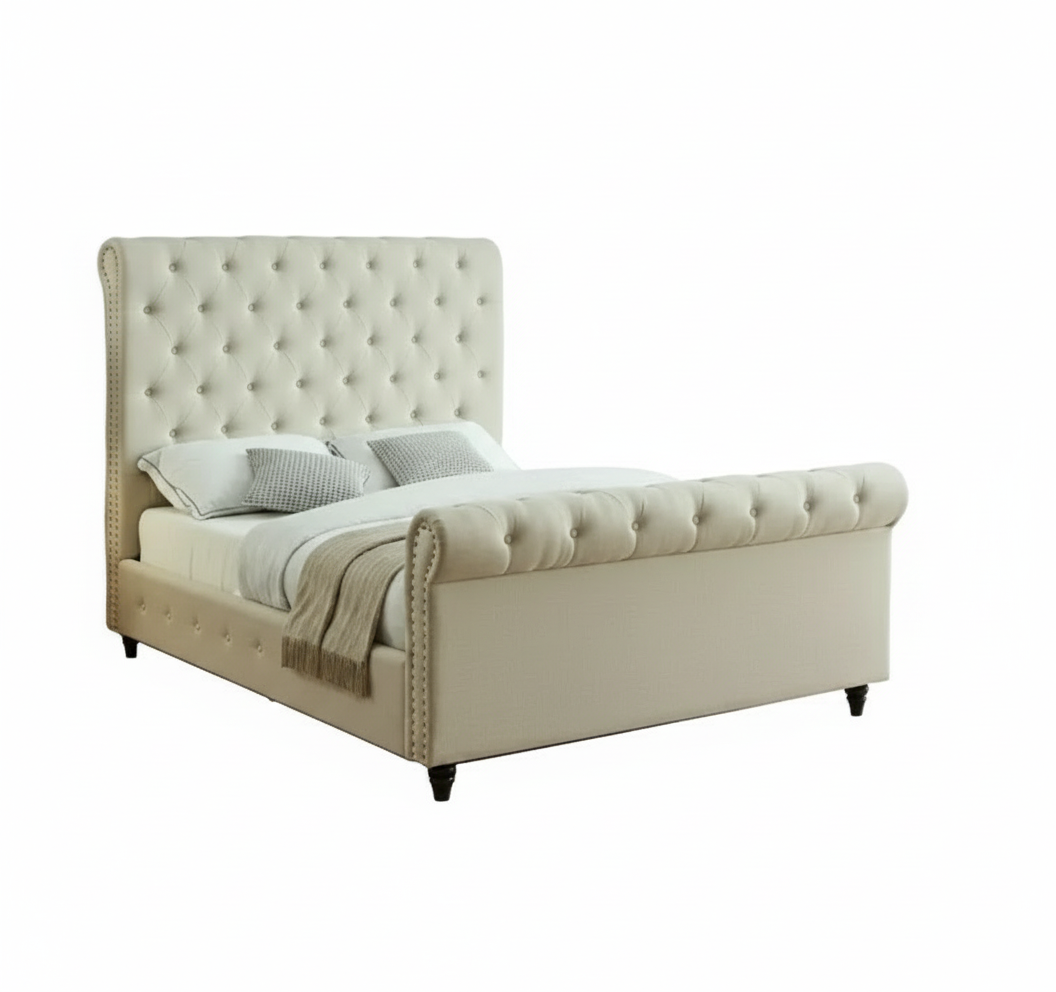 IF-5757- Beige Queen Bed
