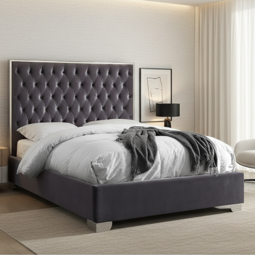 Lit Queen Size gris IF-5540