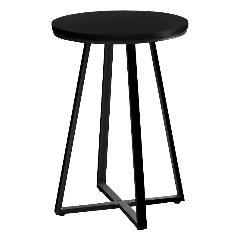 TABLE D'APPOINT - 22"H / NOIR / MÉTAL NOIR