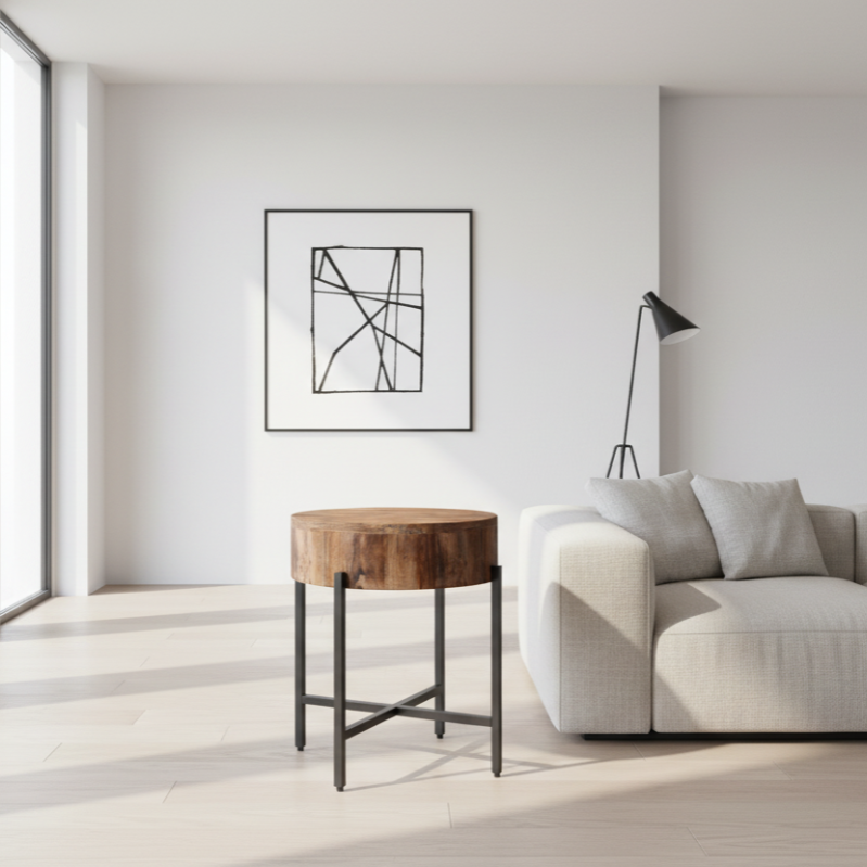 Table d'appoint ronde Blox