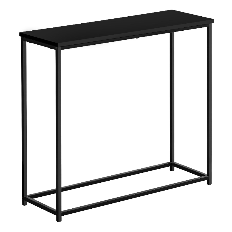 TABLE D'APPOINT - 32"L / NOIR / CONSOLE D'ENTRÉE EN MÉTAL NOIR