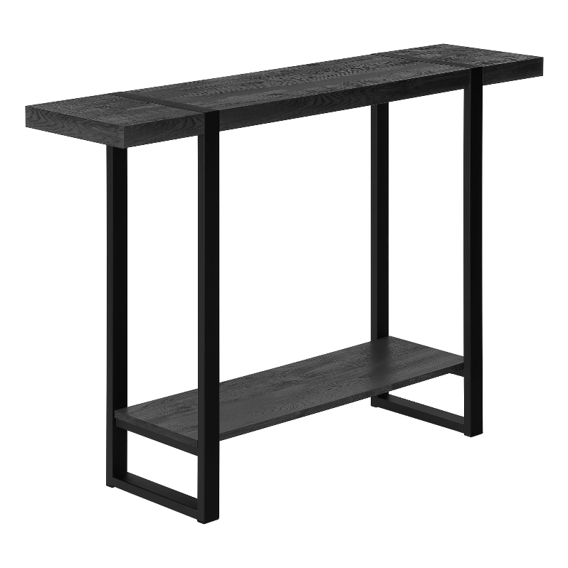 TABLE D'APPOINT - 48"L / ASPECT BOIS RÉCUPÉRÉ BRUN / NOIR