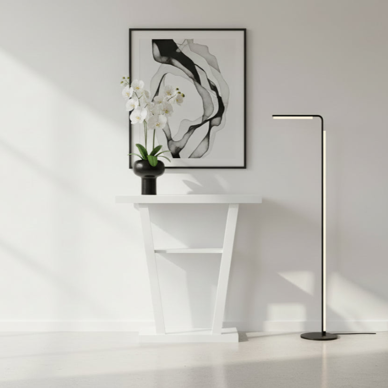 TABLE D'APPOINT - 32"L / CONSOLE D'ENTRÉE BLANCHE