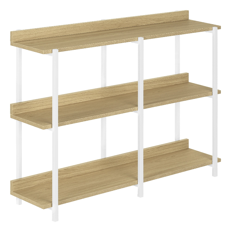 ACCENT TABLE - 48"L / ESPRESSO / BLACK METAL HALL CONSOLE