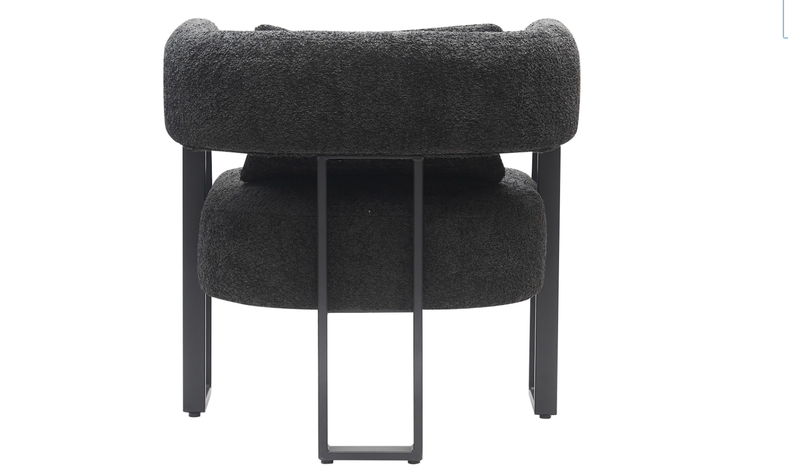 Fauteuil d'appoint Scarlet en boucle ivoire et noir
