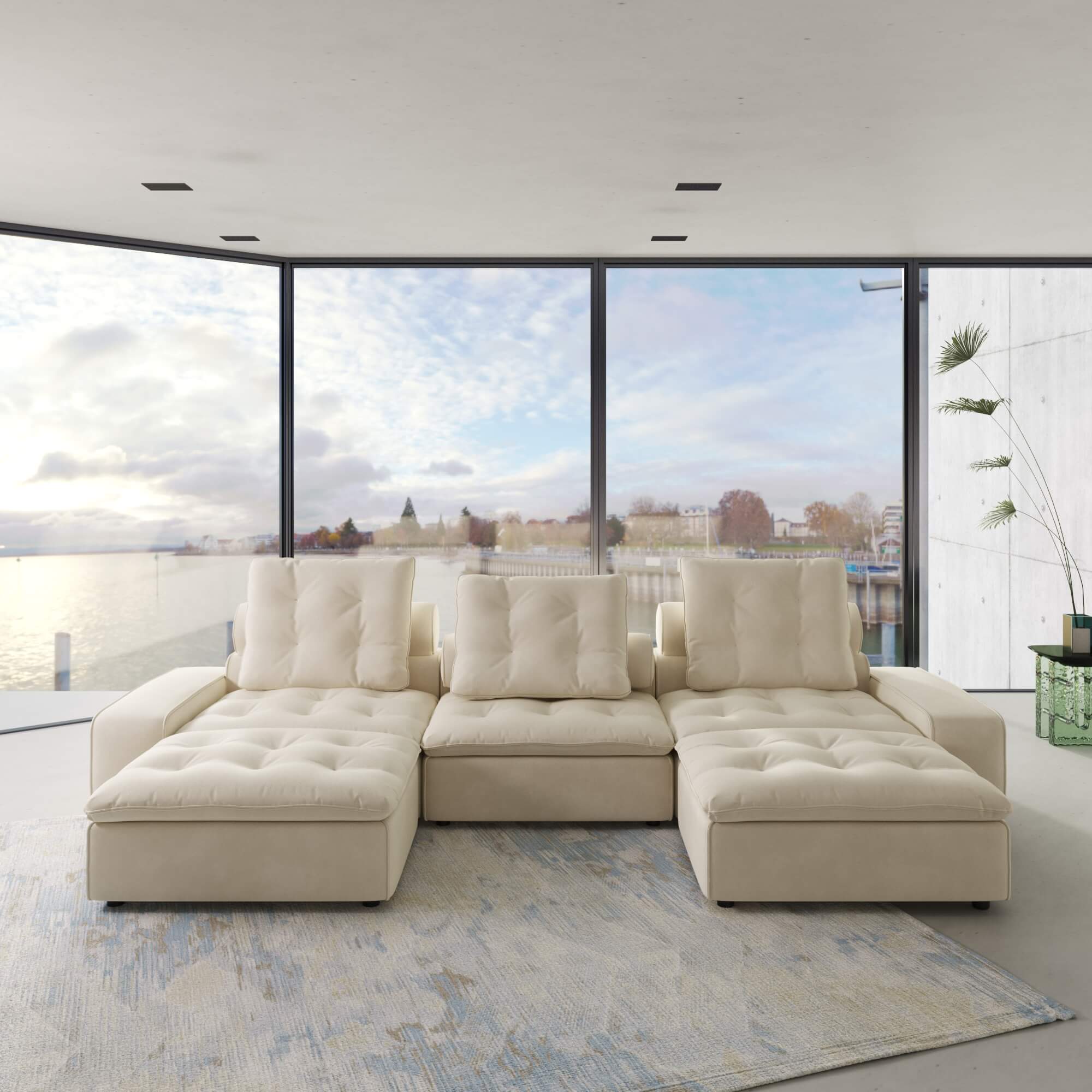 Sky Cloud Deluxe Adjustable Sectional Sofa