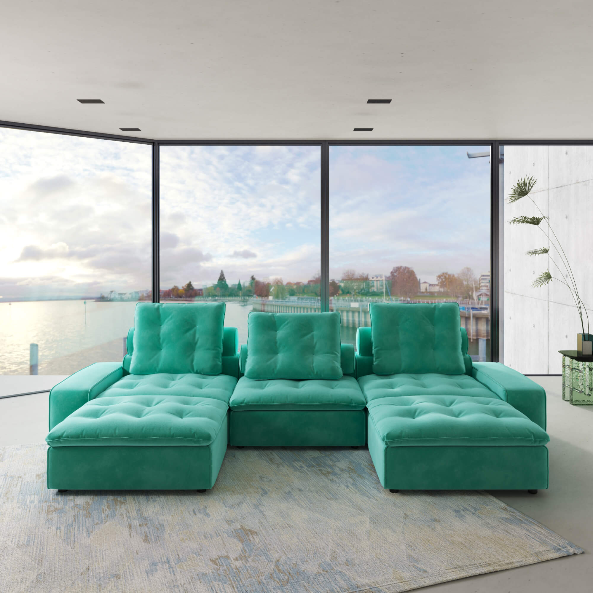 Sky Cloud Deluxe Adjustable Sectional Sofa