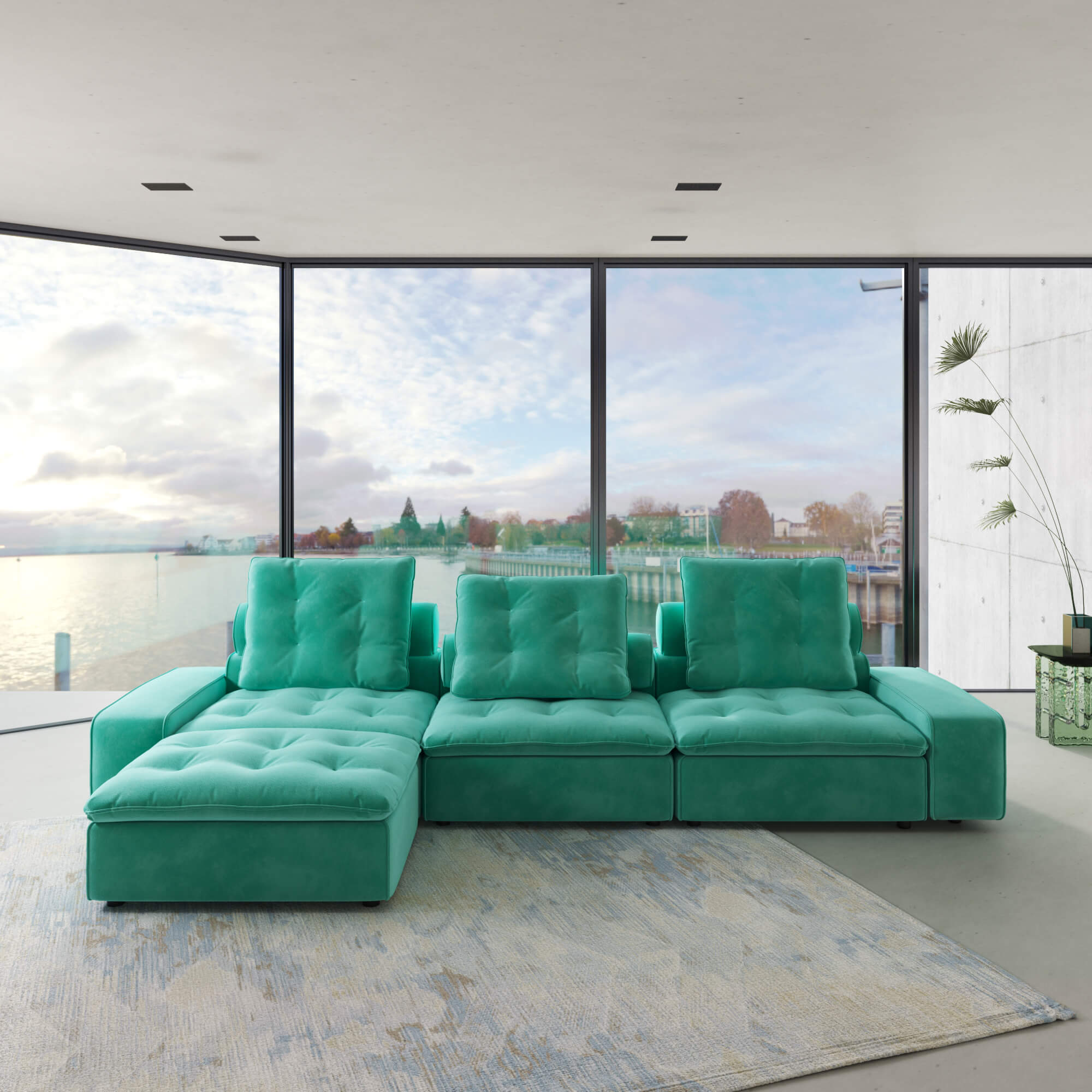 Sky Cloud Deluxe Adjustable Sectional Sofa