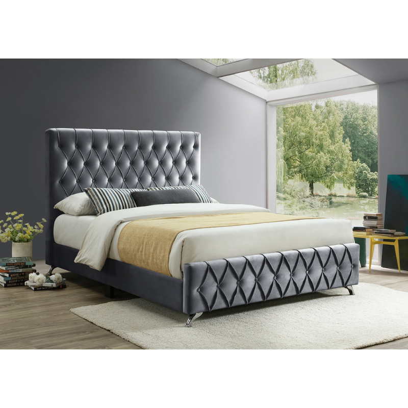 IF-5670 Grey  Queen Bed