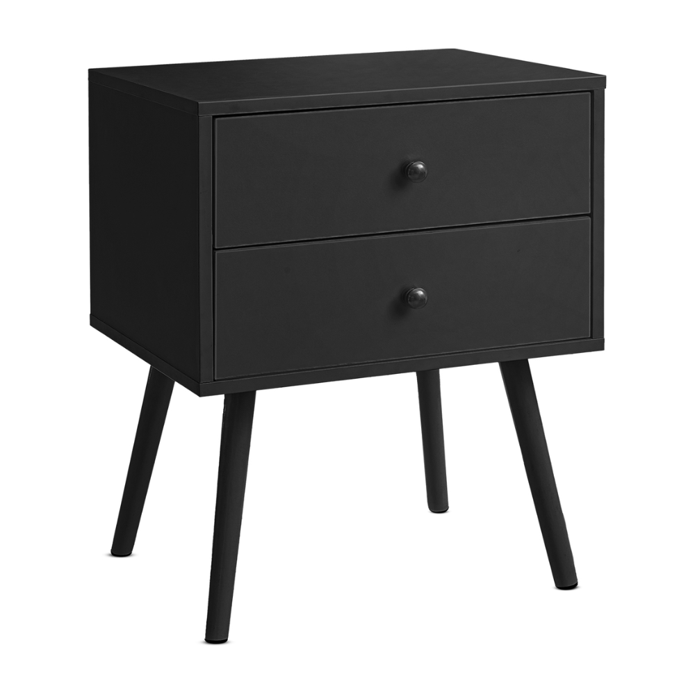 TABLE D'APPOINT - 24"H / TABLE D'APPOINT BLANCHE AVEC 2 TIROIRS