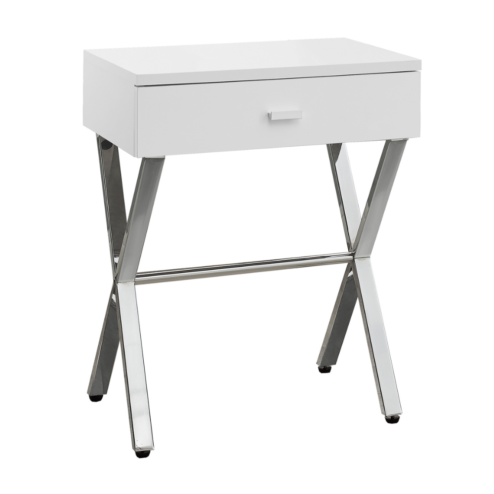24" Accent Table, Reclaimed Wood Top with Black Metal Frame