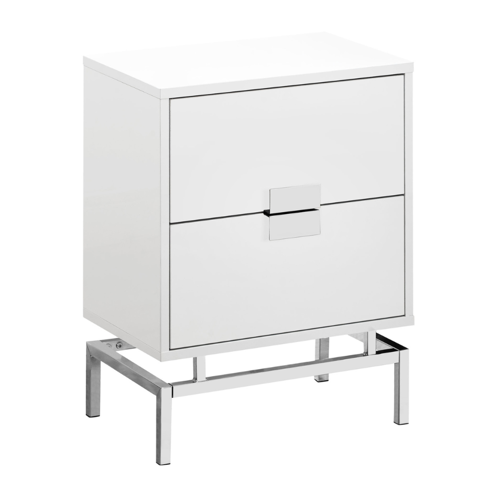 TABLE D'APPOINT - 24"H / CIMENT GRIS / MÉTAL CHROME
