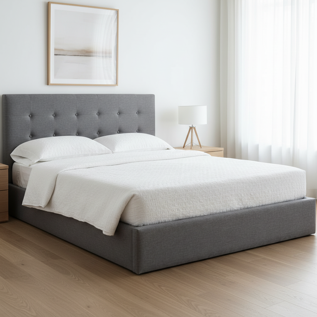 Lit de rangement en tissu gris IF-5445