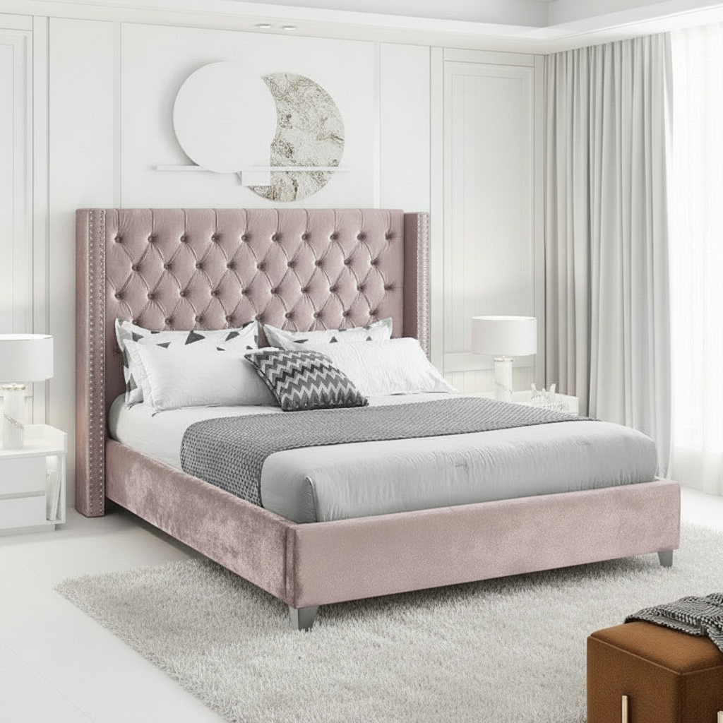 Lit rose de style contemporain IF-5895