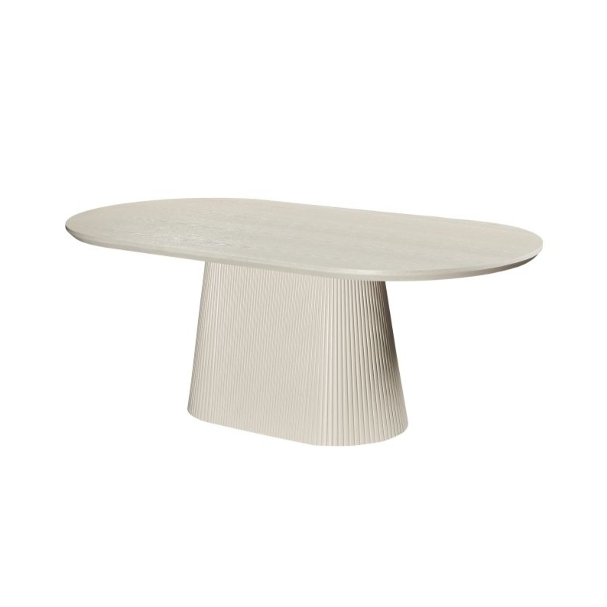 Tovas Oval Dining Table in Ivory