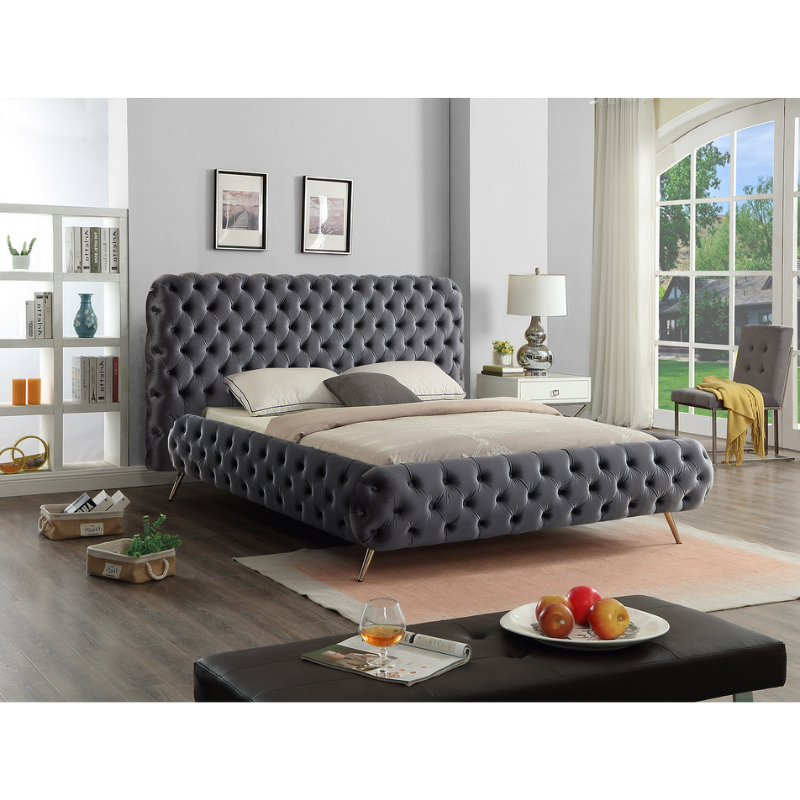 IF-5865 Grey Queen Bed