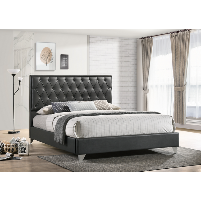 IF-5226 Grey PU Queen Bed