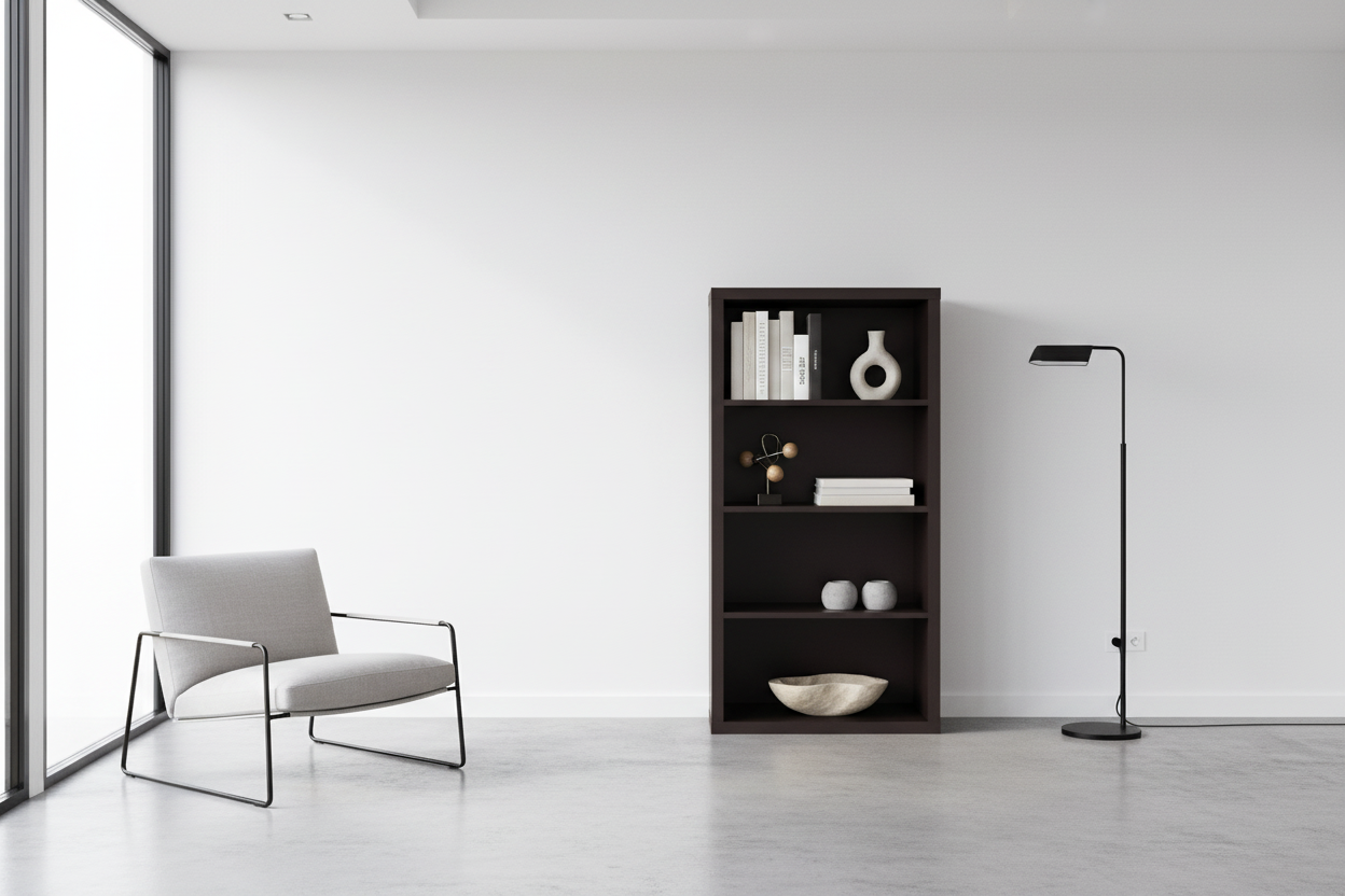 BOOKCASE - 48"H / ESPRESSO WITH ADJUSTABLE SHELVES