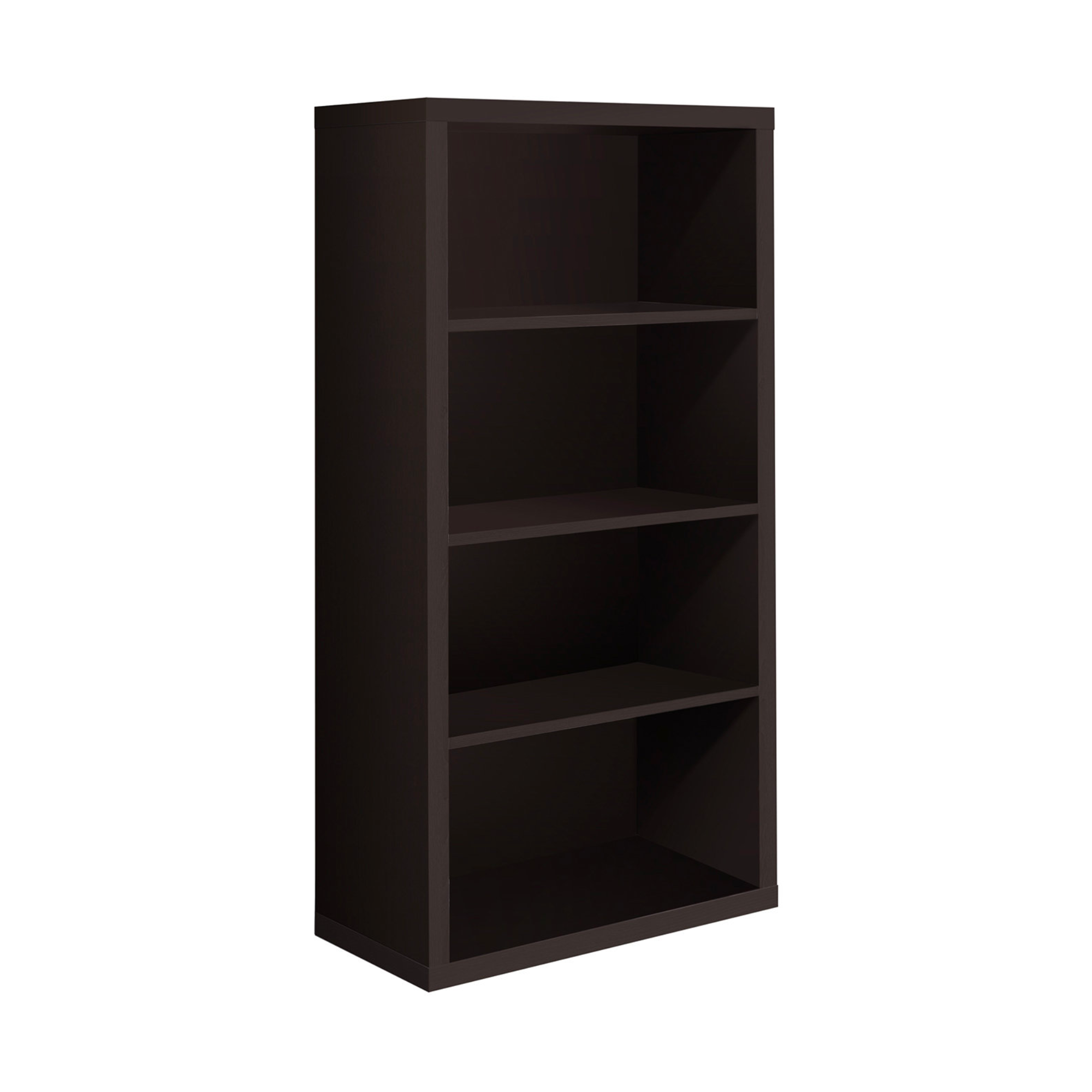 BOOKCASE - 48"H / ESPRESSO WITH ADJUSTABLE SHELVES
