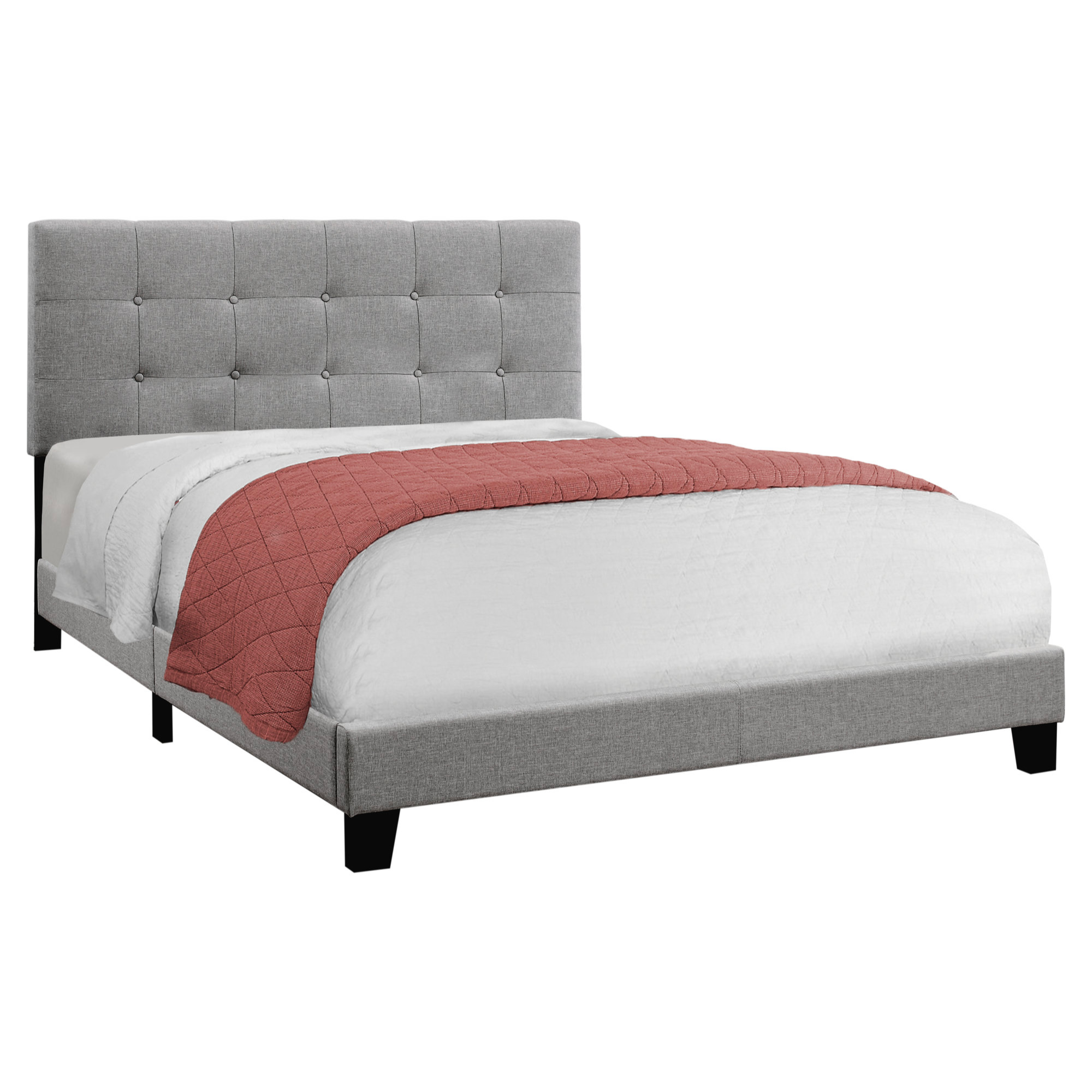BED - QUEEN SIZE / GREY LINEN