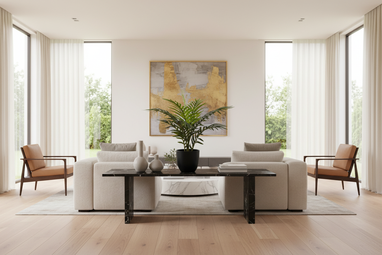 PLANTE ARTIFICIELLE - 50 cm H / PALMIER D'INTÉRIEUR EN POT DE 12,7 cm