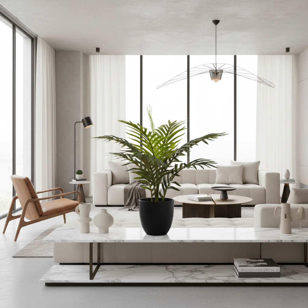 ARTIFICIAL PLANT - 20"H / INDOOR PALM IN A 5" POT