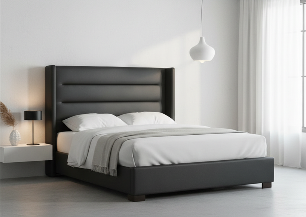 Lit Queen Size en PU gris IF-5242