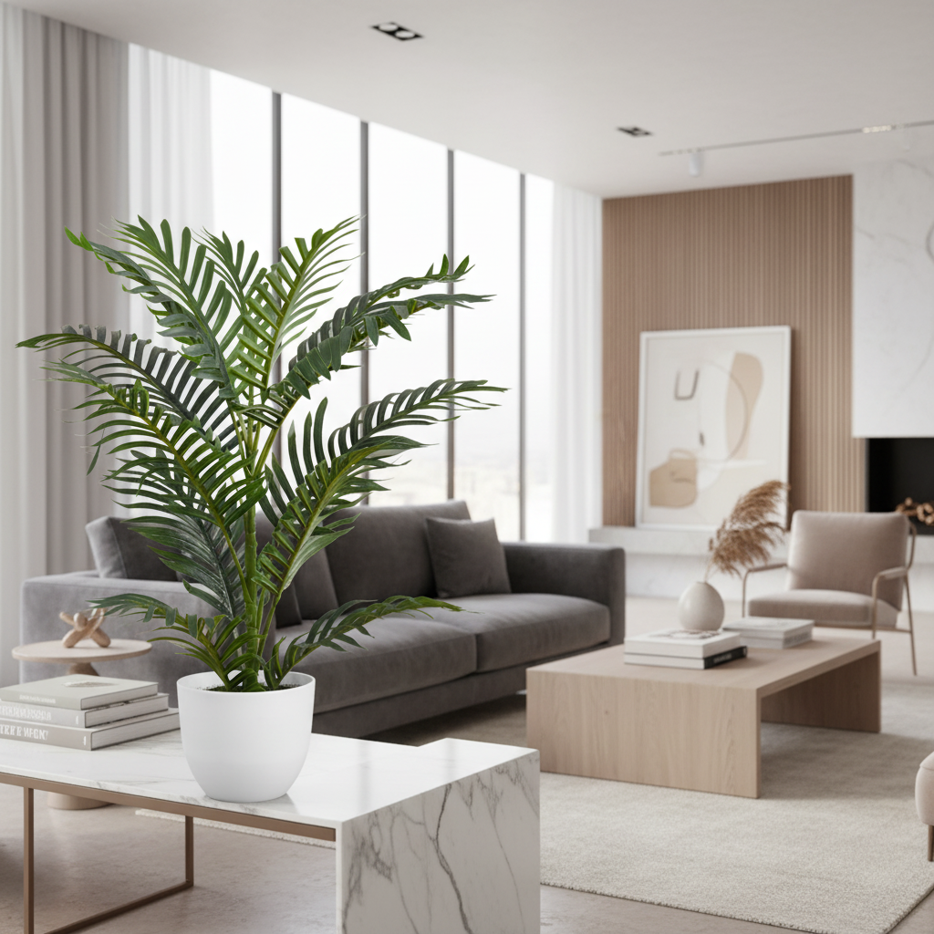 ARTIFICIAL PLANT - 28"H / INDOOR PALM IN A 6" POT