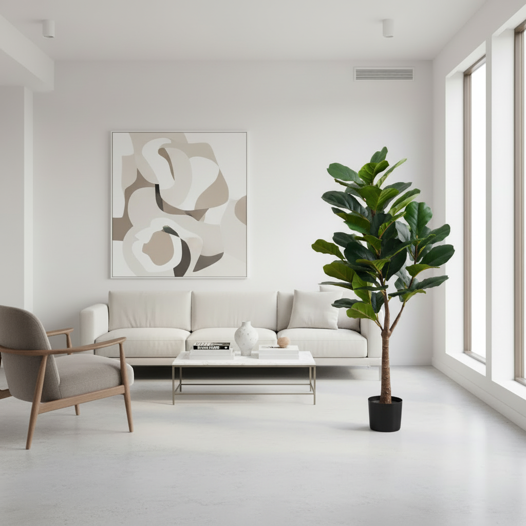 ARTIFICIAL PLANT - 47"H / INDOOR FIDDLE TREE IN A 5" POT