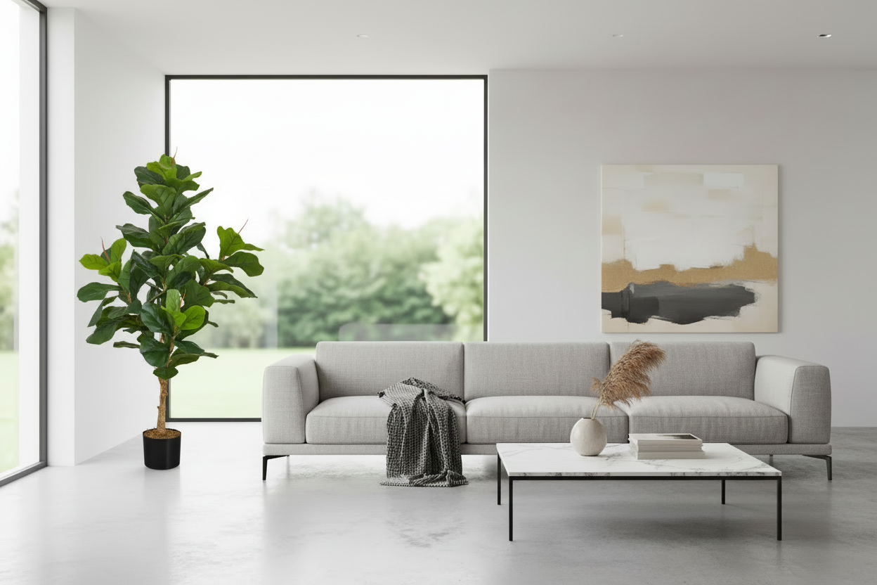 PLANTE ARTIFICIELLE - 47"H / ARBRE À VIOLONCELLE D'INTÉRIEUR DANS UN POT DE 5"