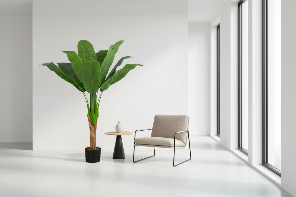 PLANTE ARTIFICIELLE - 43"H / BANANIER D'INTÉRIEUR DANS UN POT DE 5"