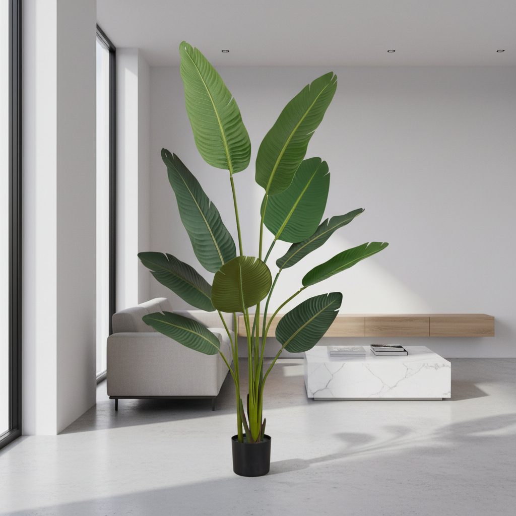 PLANTE ARTIFICIELLE - 60"H / OISEAU DE PARADIS D'INTÉRIEUR EN POT DE 5"