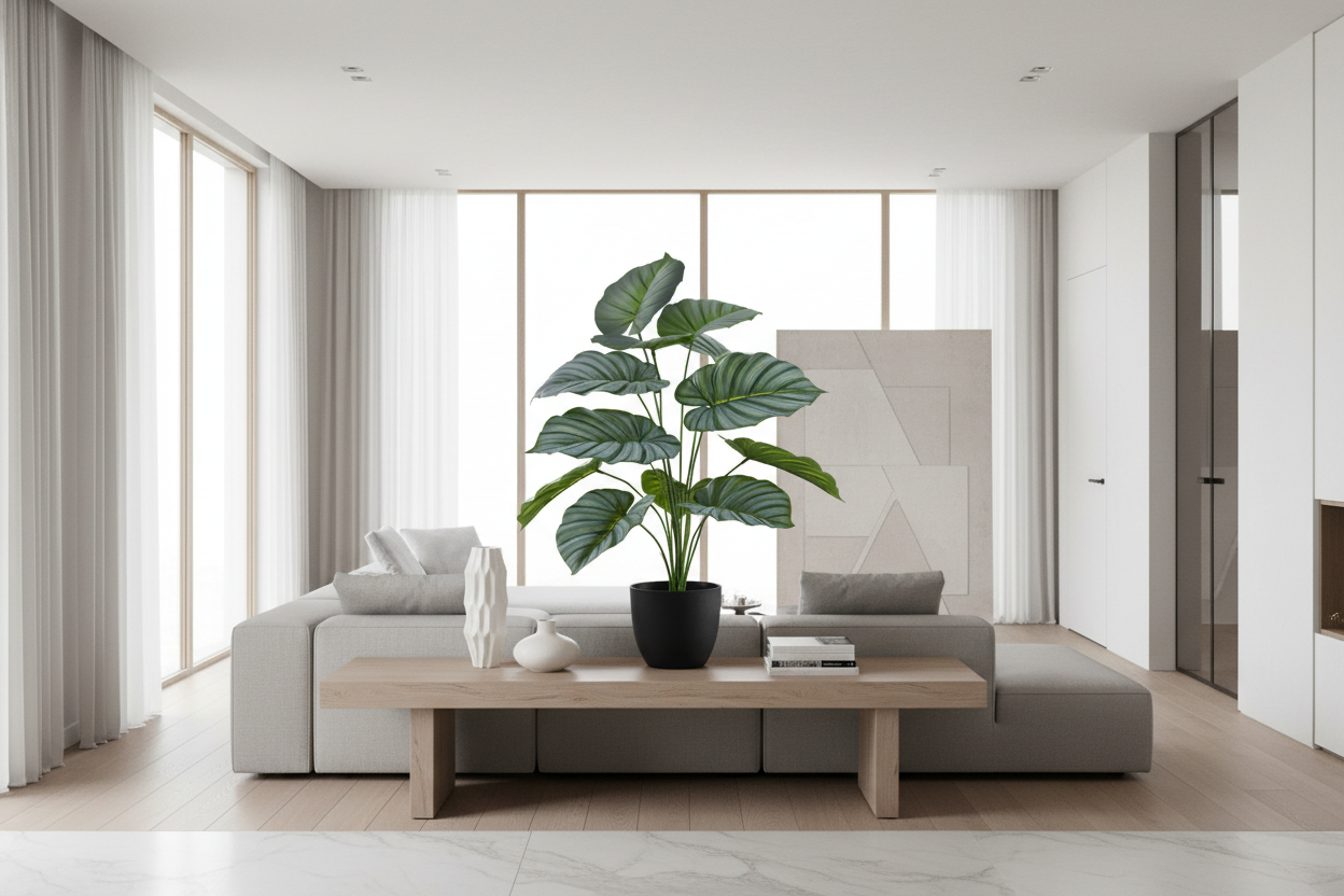 PLANTE ARTIFICIELLE - 61 cm H / CALATHEA D'INTÉRIEUR EN POT DE 12,7 cm