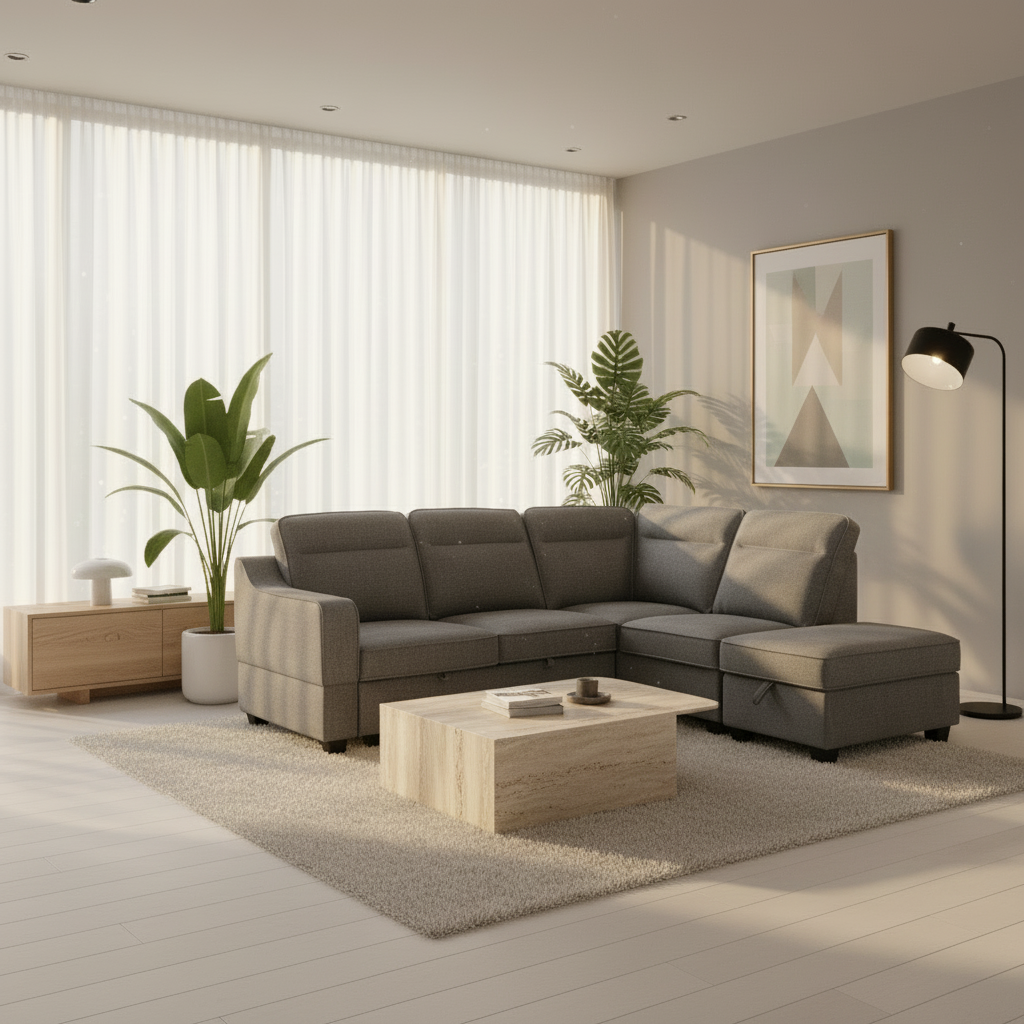 IF-9010 RHF Sofa Bed Sectional