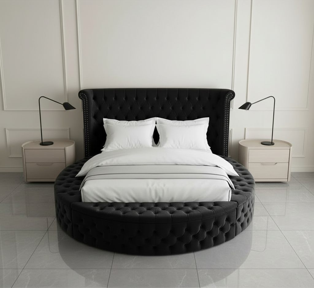 IF-5773 Black Queen Bed