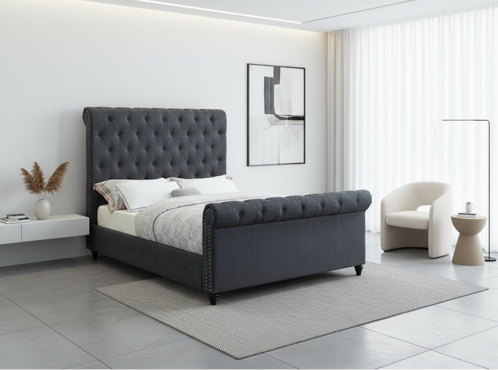 IF-5750- Charcoal Queen Bed