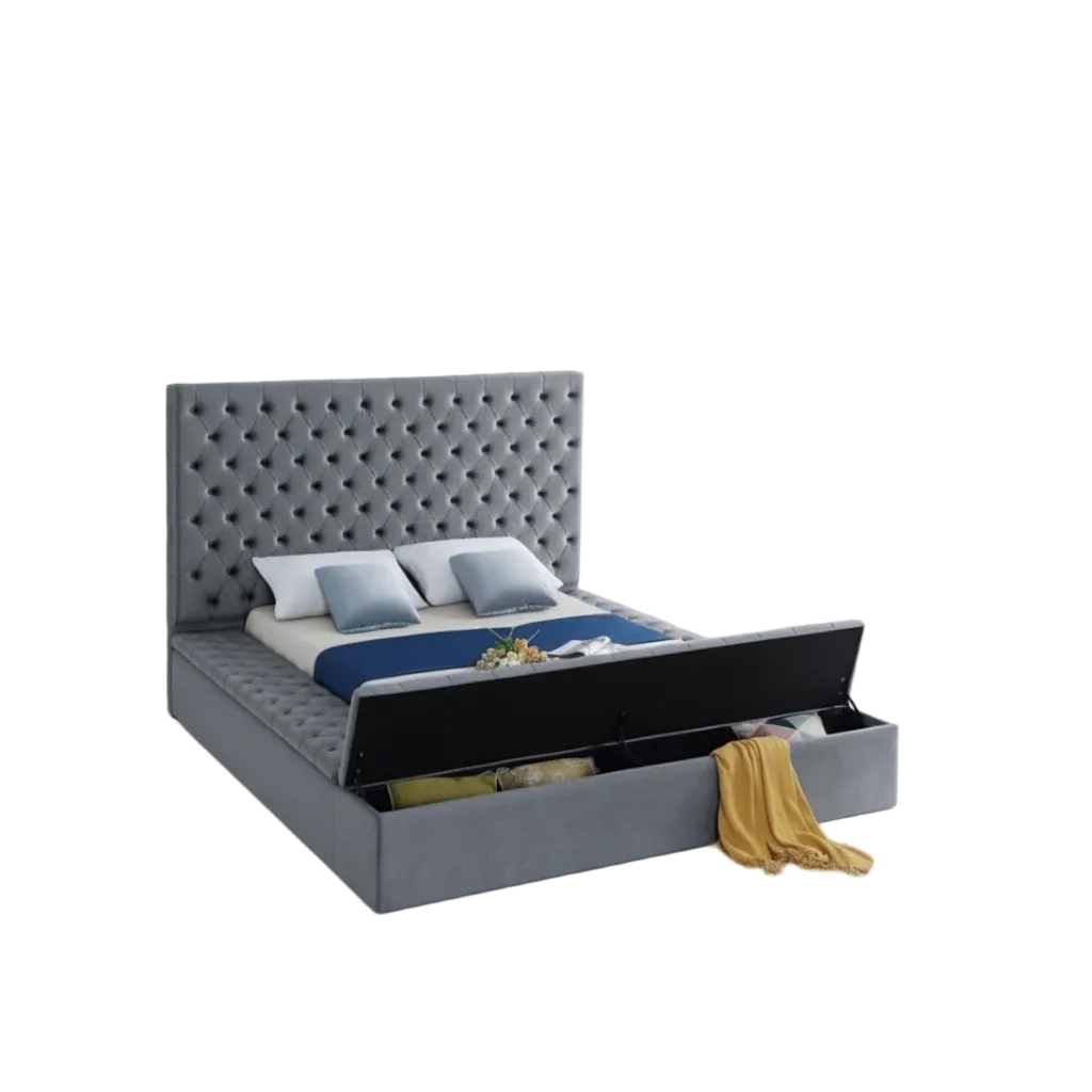 Lit Queen Size gris IF-5790