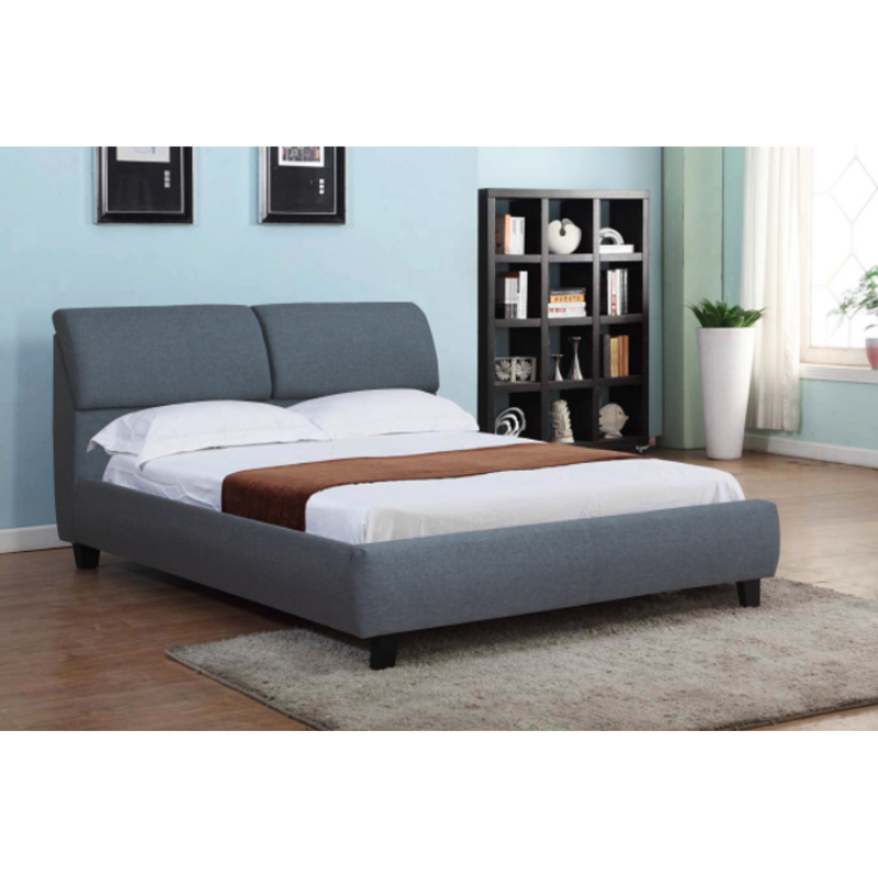 Lit double en tissu gris IF-193G