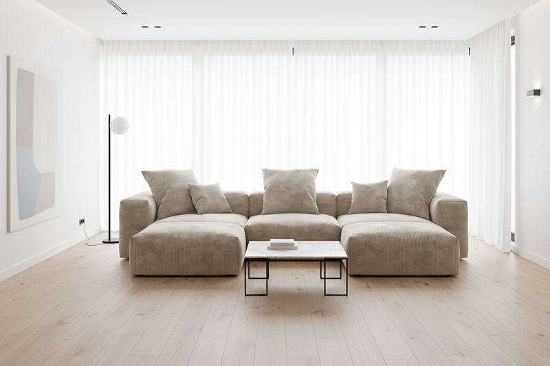 Inovo Modular Corduroy Sectional Sofa