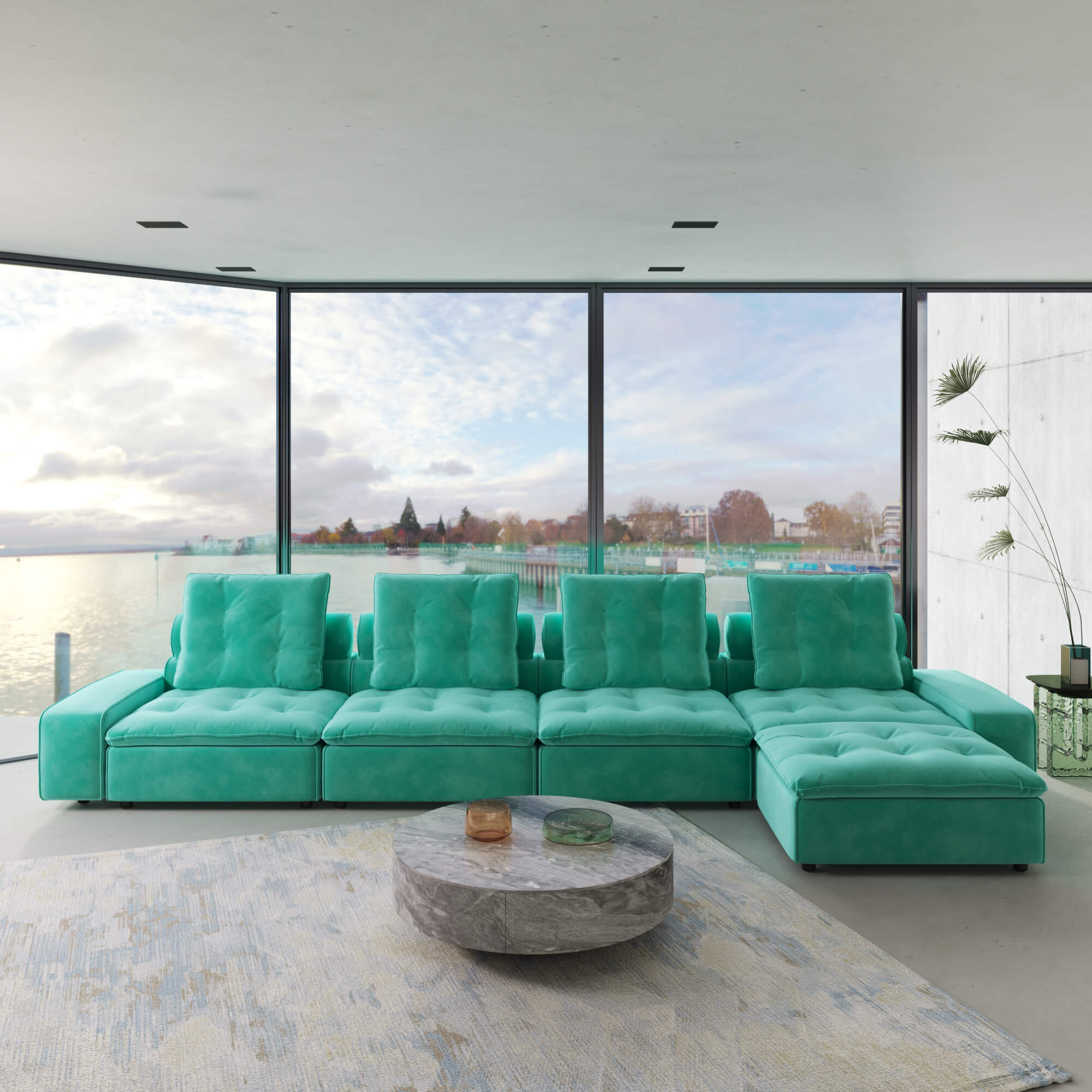 Sky Cloud Deluxe Adjustable Sectional Sofa